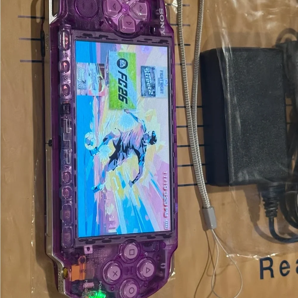 Sony Handheld Console in Transparent Purple